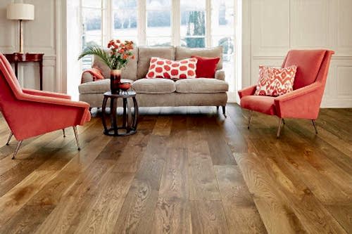 Galleria Professional Engineered European Rustic Oak Flooring 14mm x 190mm Tawny Brown Lacquered