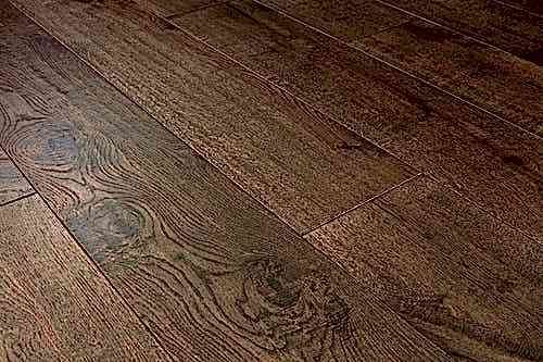 Galleria Professional Engineered European Rustic Oak Flooring 14mm x 190mm Deep Forest Brown Brown Lacquered
