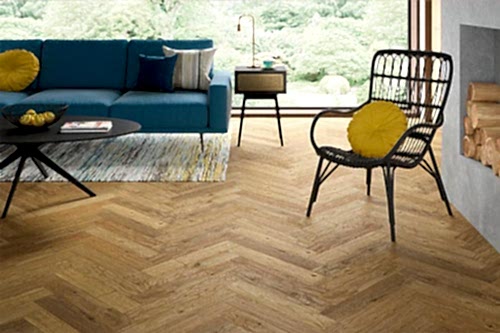 Galleria Professional Engineered Rustic Oak Herringbone Flooring 20mm x 90mm Natural Brushed & Oiled