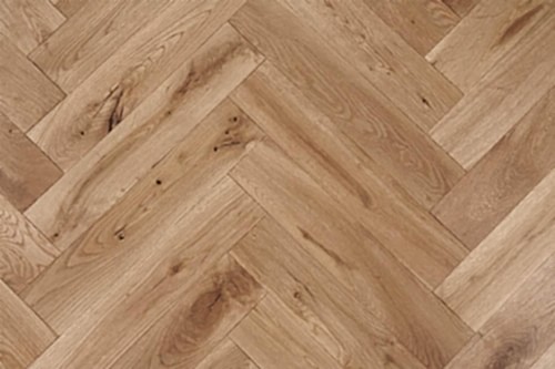 Galleria Professional Solid European Rustic Oak Herringbone Flooring 18mm x 90mm Natural Brushed & Oiled