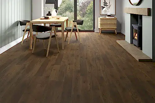 Home Choice Engineered Rustic Oak Flooring 14mm x 125mm Roasted Pecan Lacquered