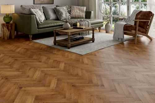 Galleria Professional Solid European Rustic Oak Herringbone Flooring 18mm x 70mm Smoked UV Oiled