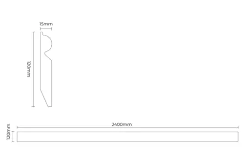 Series Laminate 2.4m Pure White Skirting