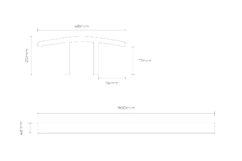 Series Laminate Door Profile 0.9m Harvest Oak
