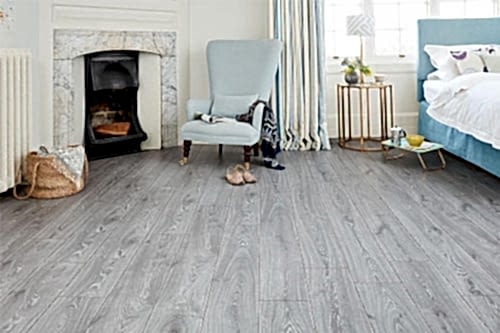 Series Woods 12mm Laminate Flooring Grey Oak