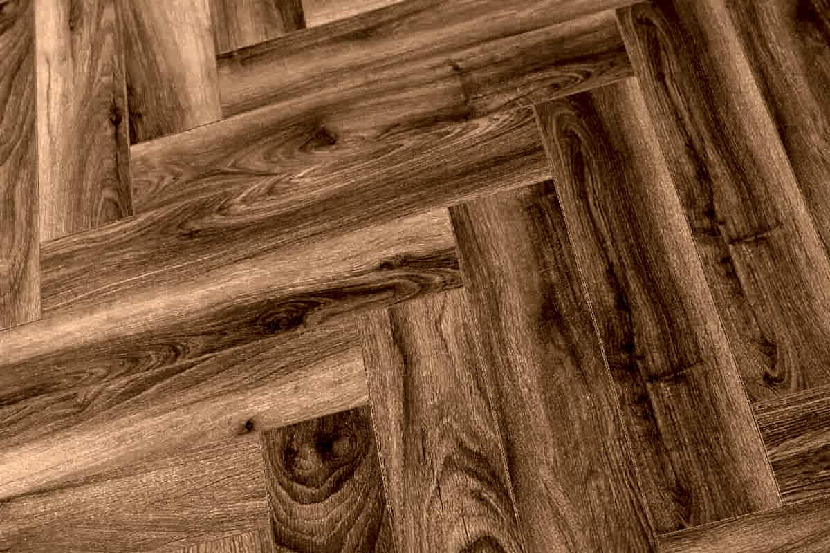 Series Woods 8mm Herringbone Laminate Flooring Warm Honey Oak