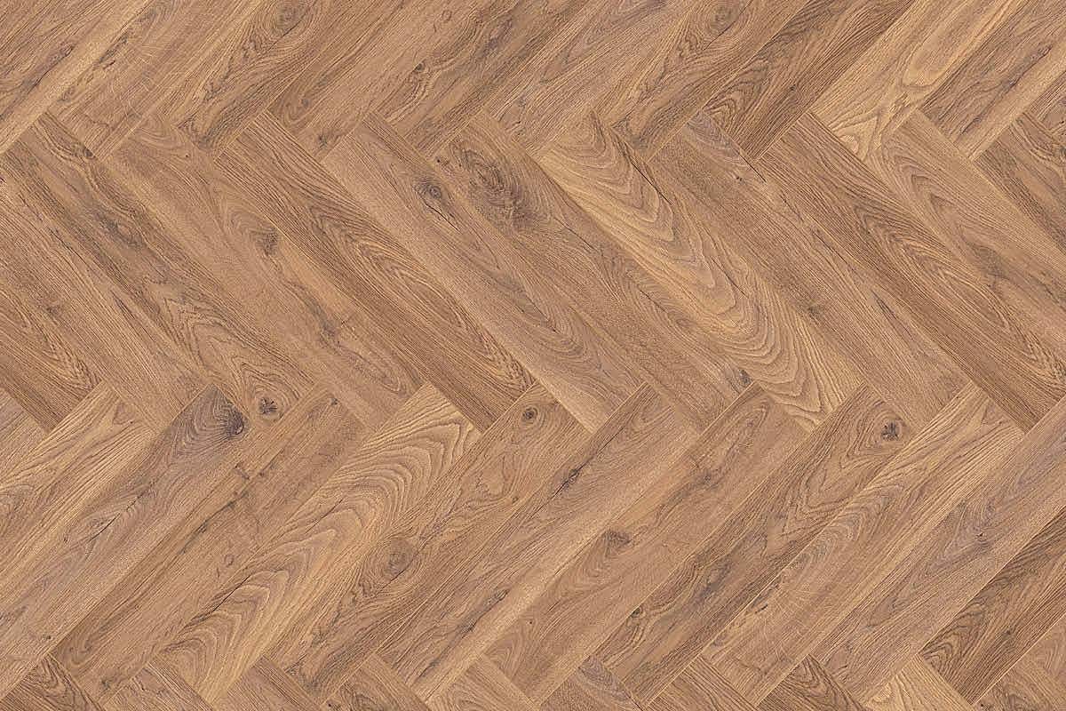 Series Woods 8mm Herringbone Laminate Flooring Warm Honey Oak