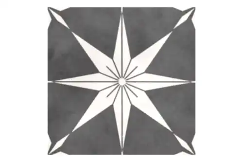 Alessia Concrete Dark Grey Star Porcelain Tile