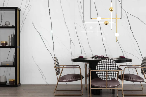 Serafina Marble White Polished Porcelain Tile