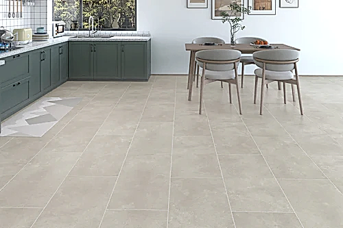 Audacity Rigid Core Pre-Grout Click Vinyl Stone Grey Tile Built-in Underlay